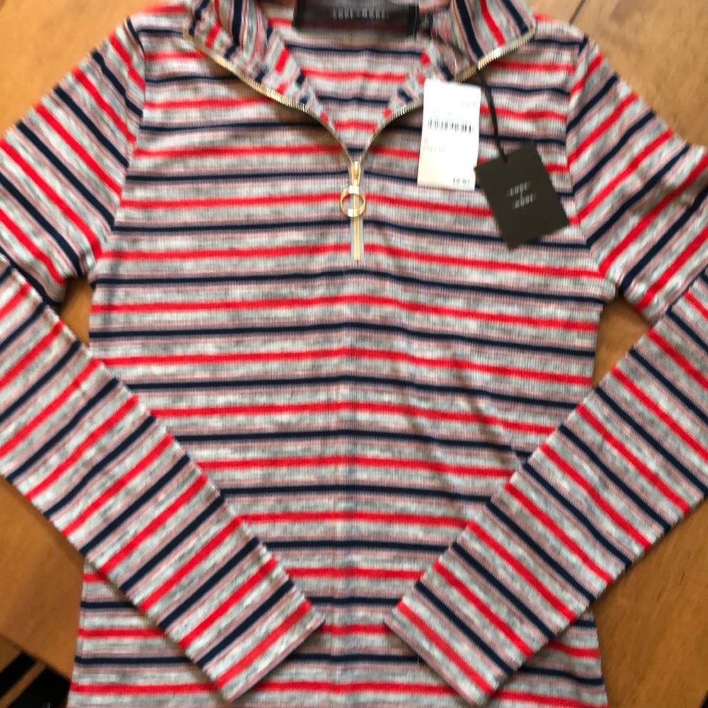 NWT Nordstrom Rack ¼ zip Code Mode Knit top size S - Picture 2 of 7